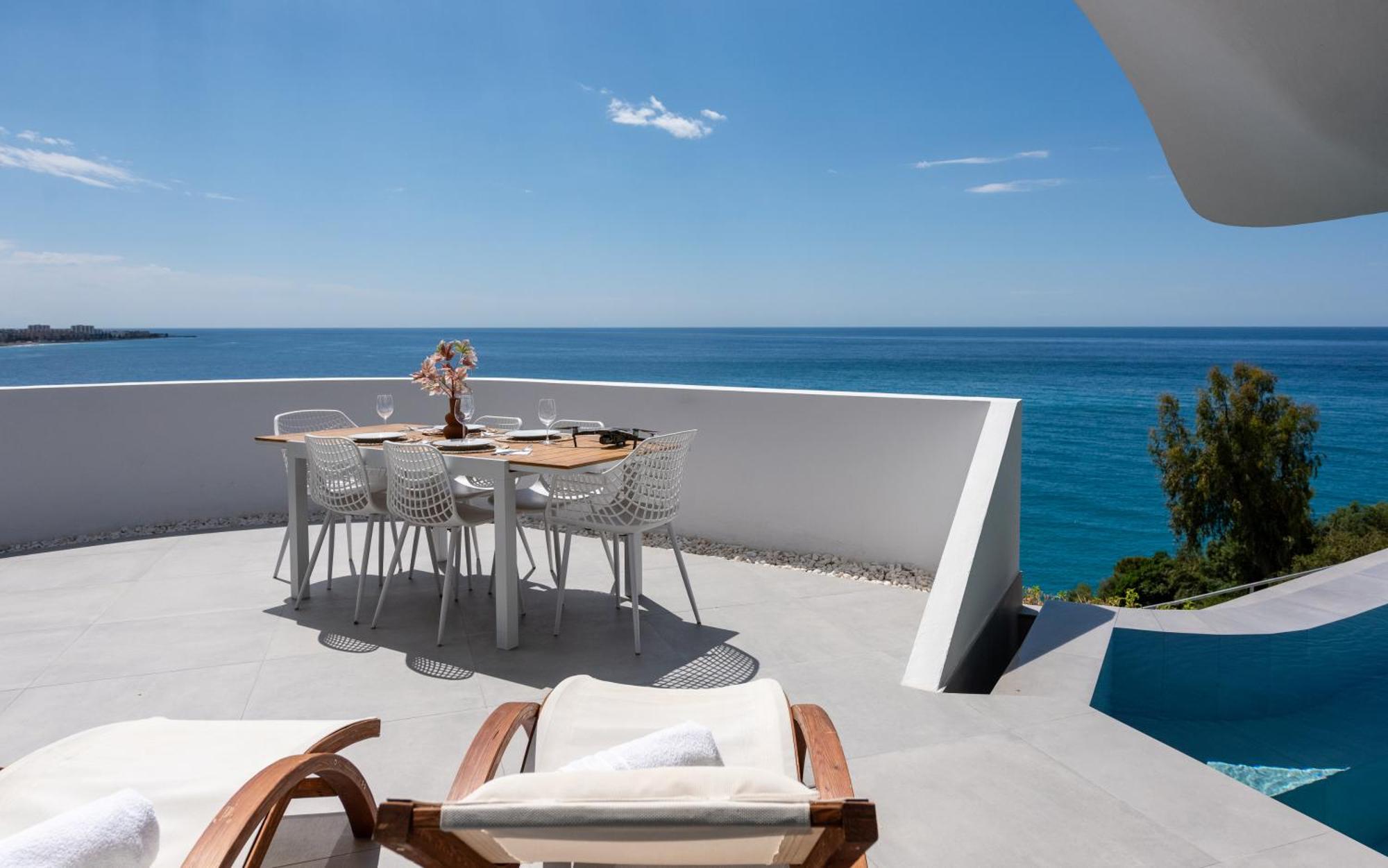 Rentitspain Casa Del Acantilado Piscina Climatizada Салобрения Экстерьер фото